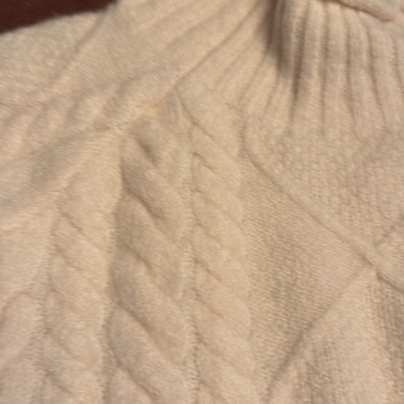 J Crew Cable-knit Rollneck sweater in Supersoft yarn heather ivory Size XXS NWT - Picture 7 of 8